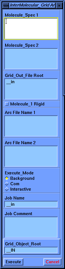 InterMolecular_Grid Archive Functions Parameter Block